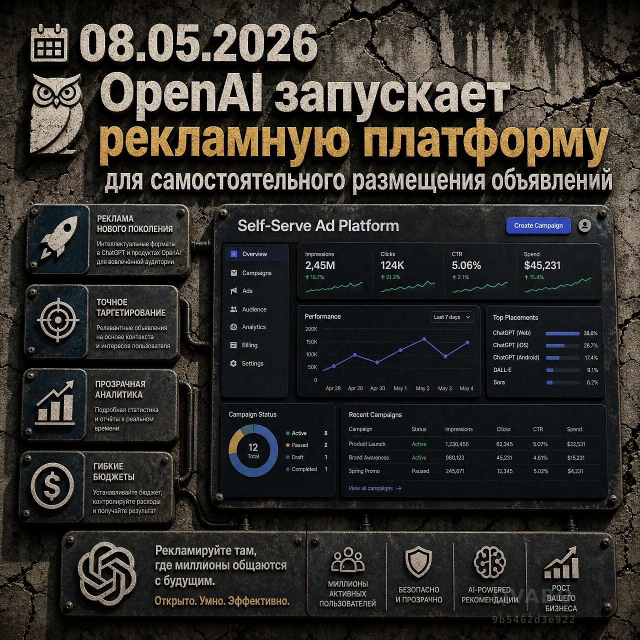 ❤OpenAI запускает рекламную платформу для самостоятельного размещения объявлений