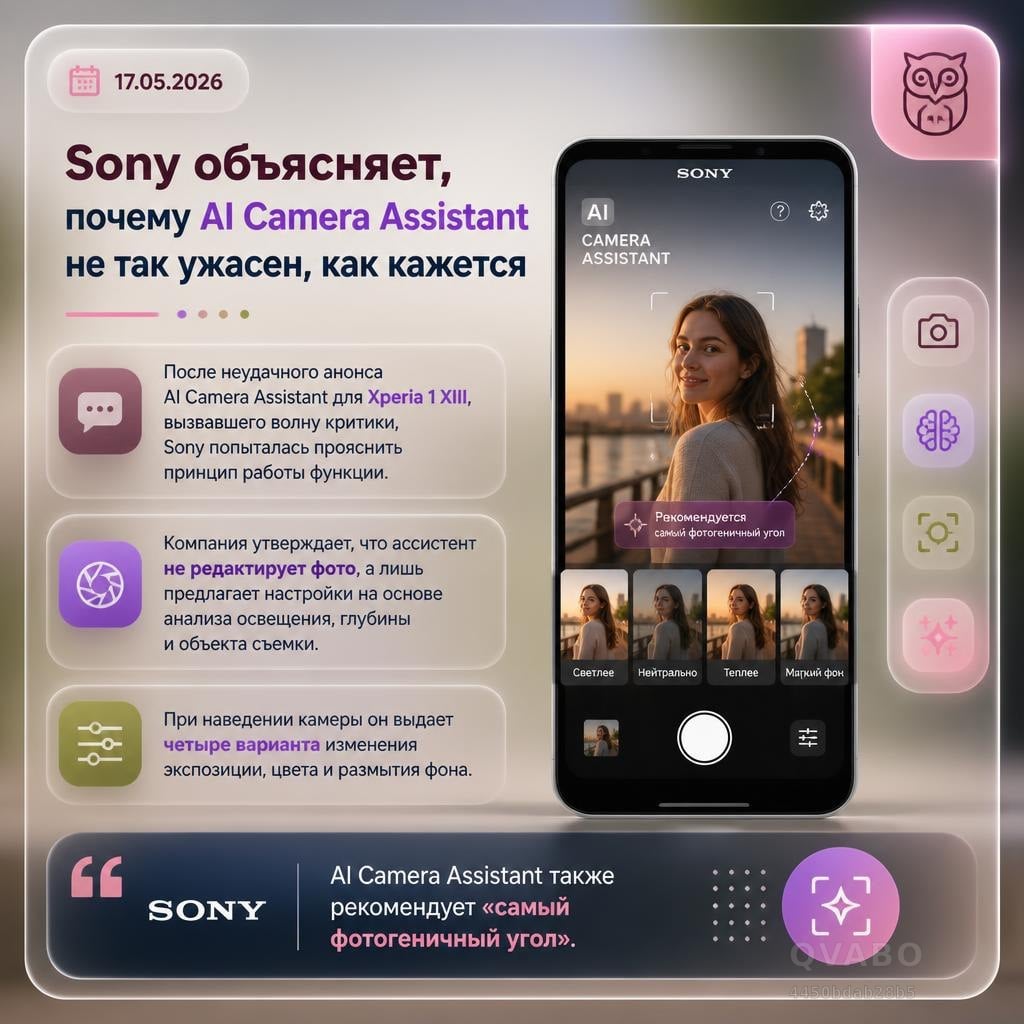 📱Sony объясняет, почему AI Camera Assistant не так ужасен, как кажется