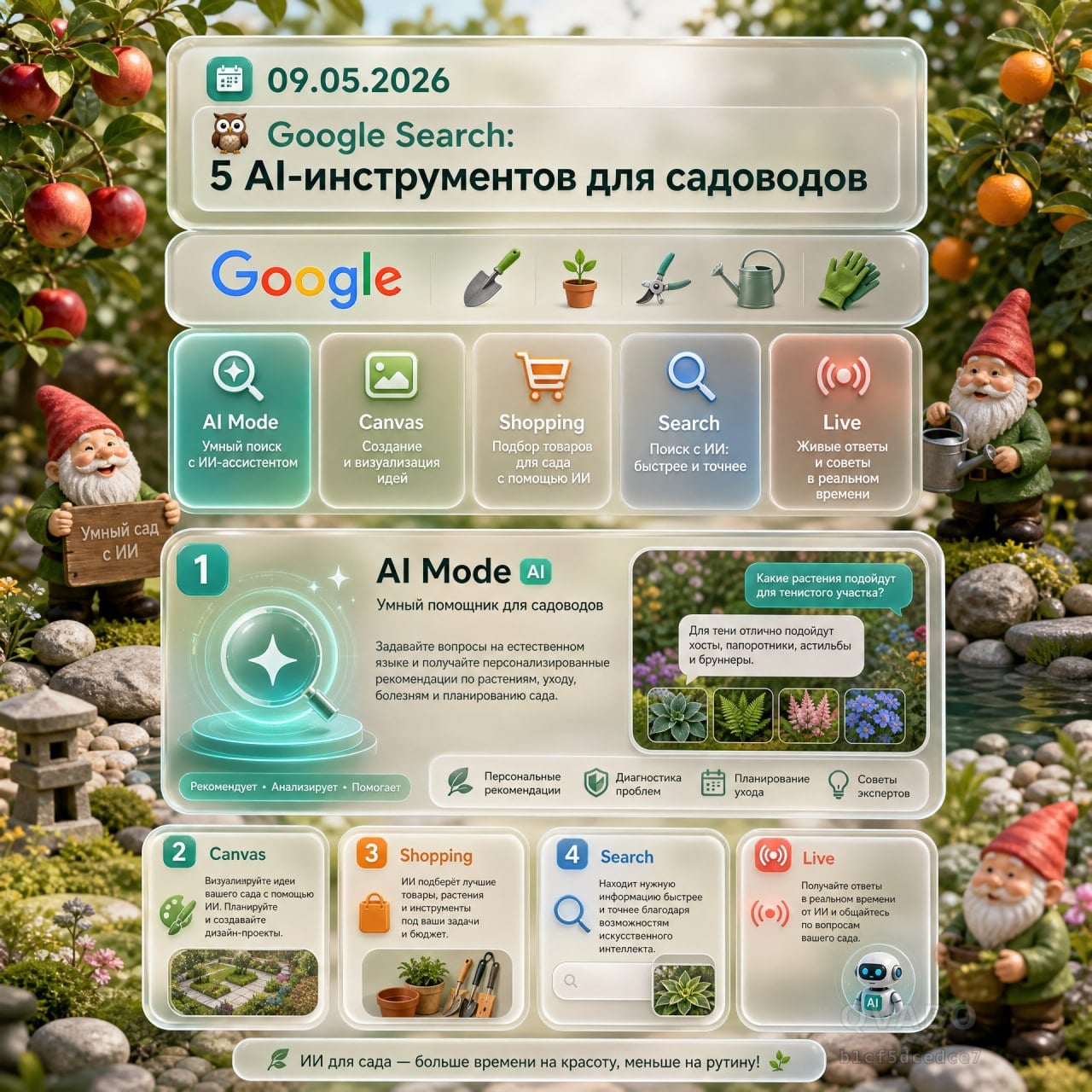 🍑 Google Search: 5 AI-инструментов для садоводов