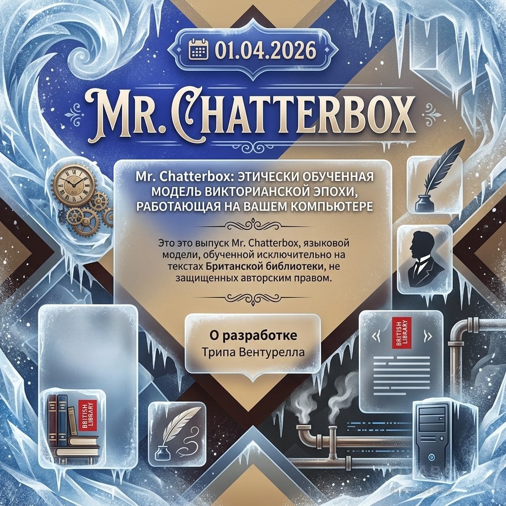 🏺Mr. Chatterbox: этически обученная модель викторианской эпохи, работающая на вашем компьютере