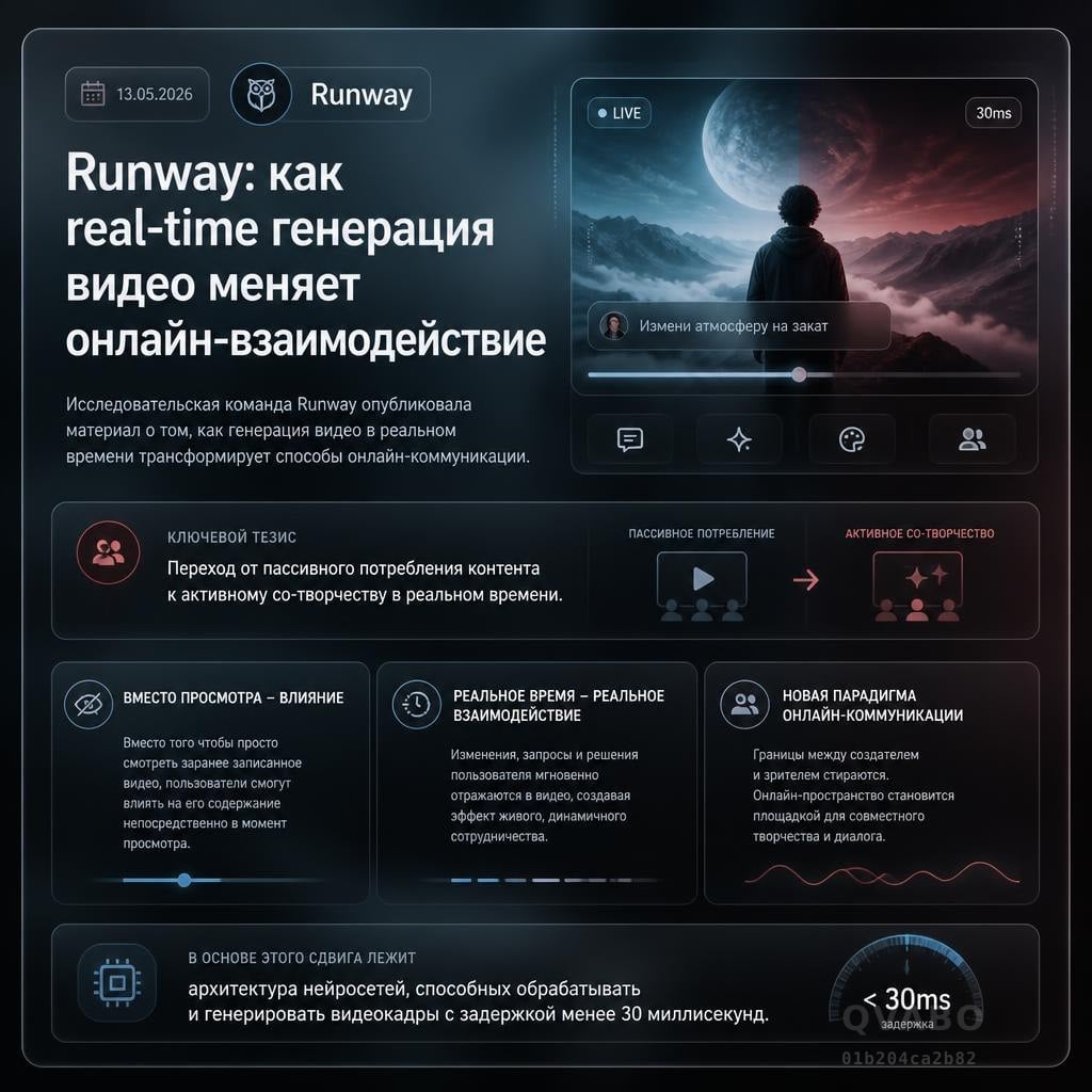 📹 Runway: как real-time генерация видео меняет онлайн-взаимодействие